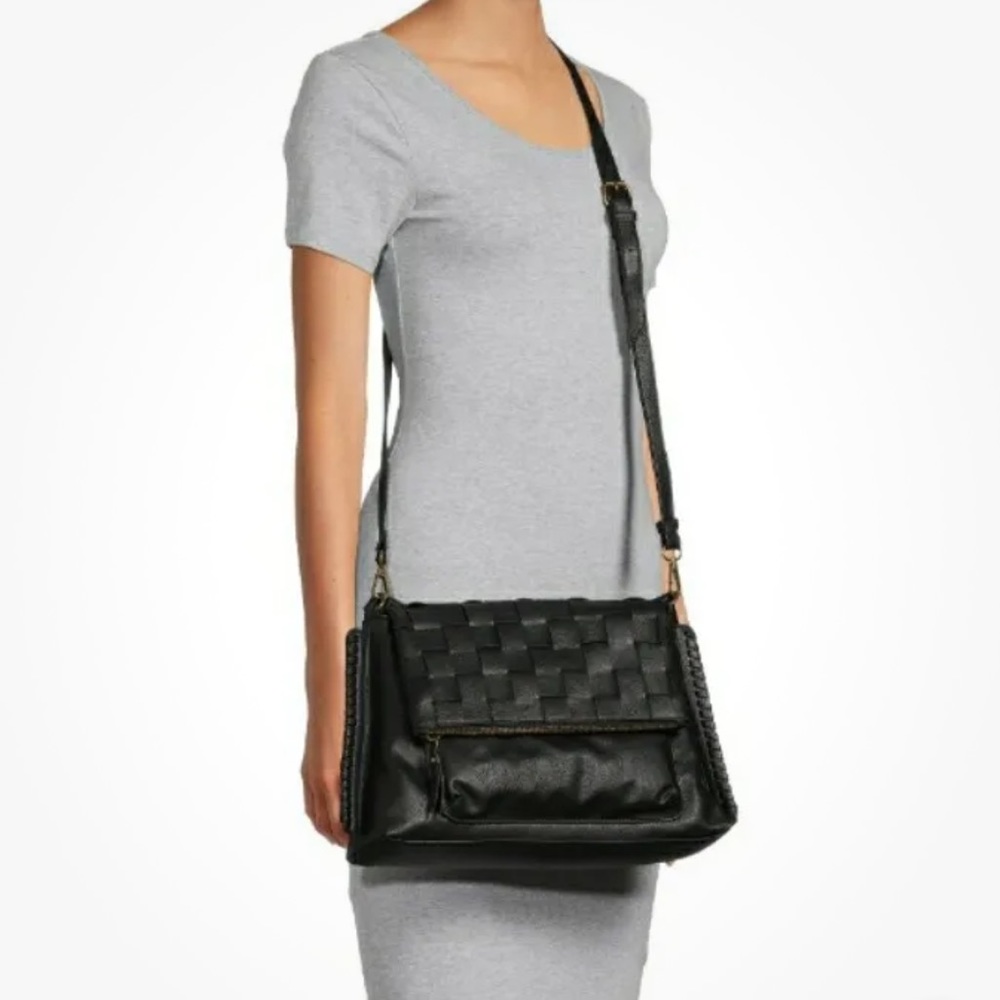 Women’s Heidi Flap Shoulder Bag & crossbody strap- Black